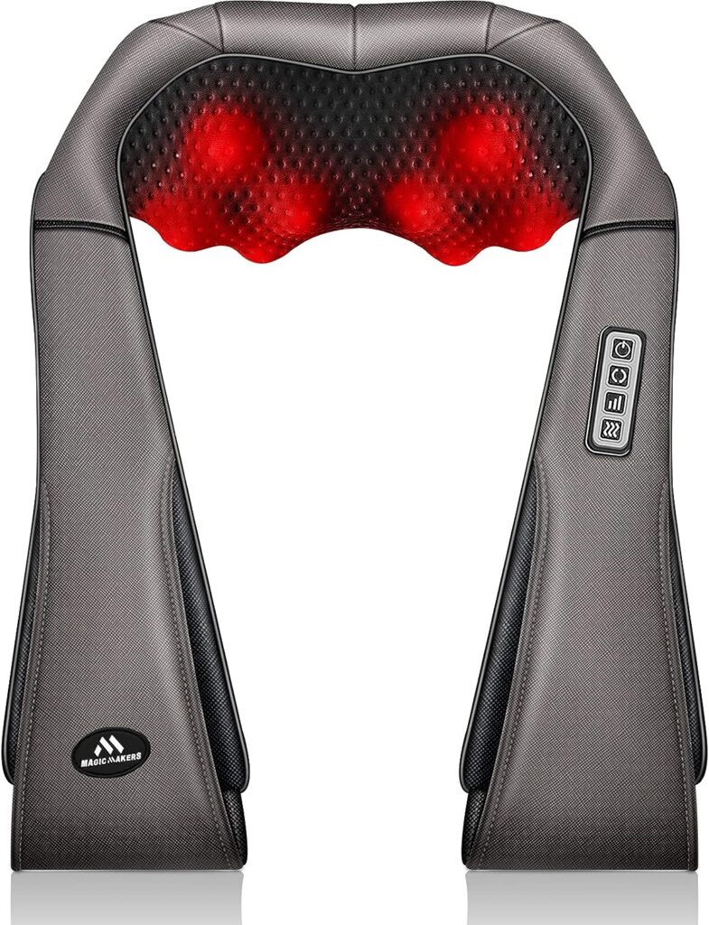 Neck Massager Gift for Family/Friend, Back Neck Massager with Heat, Shiatsu Back Massager Kneading Shoulder Massager, Electric Massage for Neck, Back, Shoulder, Relieve Muscle Soreness